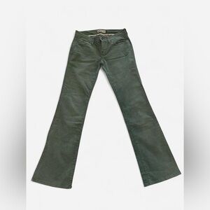 Green vintage low rise bootcut corduroy pants
